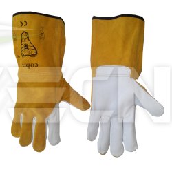 Gants antichaleur en croute Lion avec doublure et couture Kevlar